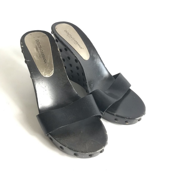 Dolce and Gabbana wedges black size 9.5 - Picture 2 of 7